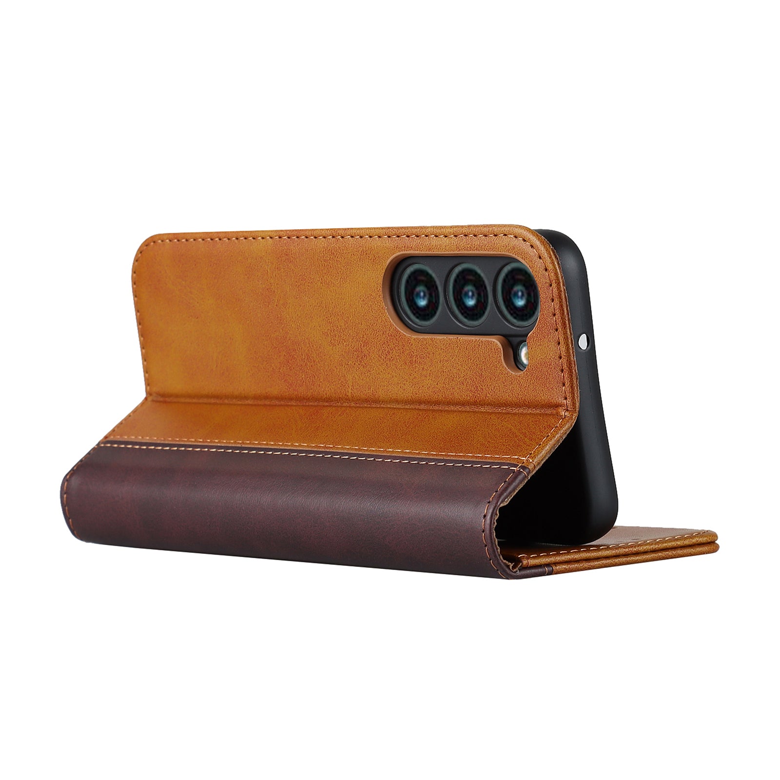 For Samsung Galaxy S23 Phone Cover Bi-color Splicing Magnetic Closure PU Leather Calf Texture Stand Flip Wallet Case For Samsung Galaxy S23 Phone Cover Bi-color Splicing Magnetic Closure PU Leather Calf Texture Stand Flip Wallet Case